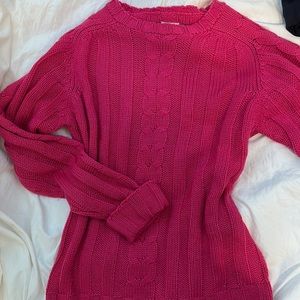 pink sweater !